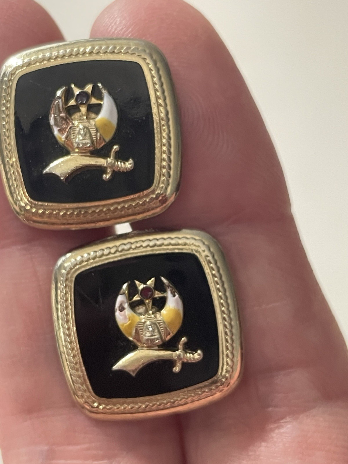 Vintage USMC Marine Corps Cufflinks • Gold Tone Eagle Globe Anchor Military Gift