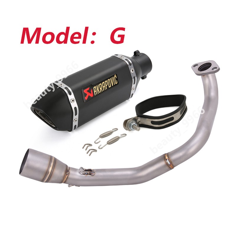 For Honda NAVI 110 2017-2025 Exhaust System Mid Link Pipe Muffler Tip Black