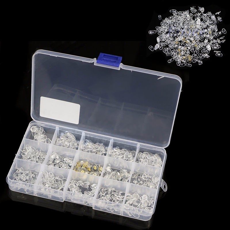 1Box 15 Kind Silicone Nose Pads Spare Replacement Parts For Eyeglasses Sunglass[