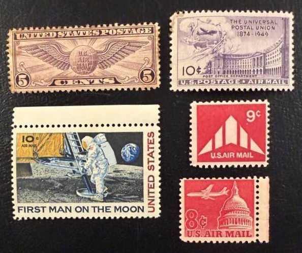 25 USA MINT AIRMAIL STAMP COLLECTION. Great history !! (Lot 288)