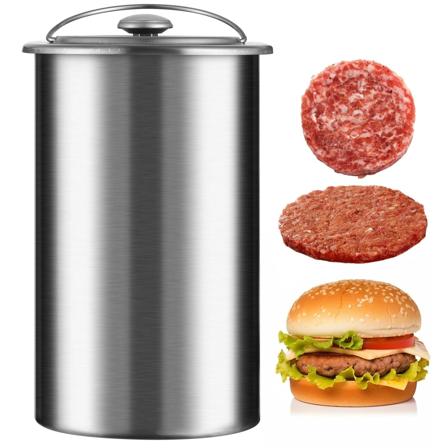 Ham Maker Meat Press Stainless Steel Sandwich Cooker for Deli Meats Lunch Mold