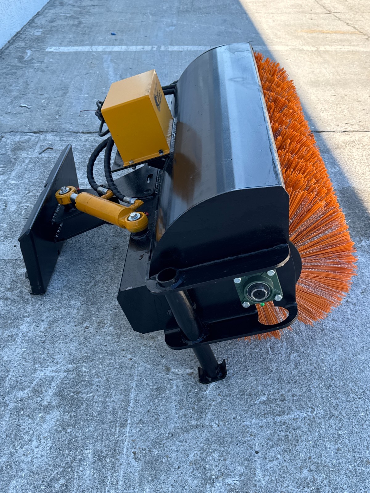 Power Angle Broom Sweeper Poly Wire Attachment w/Remote for Mini Skid Steer