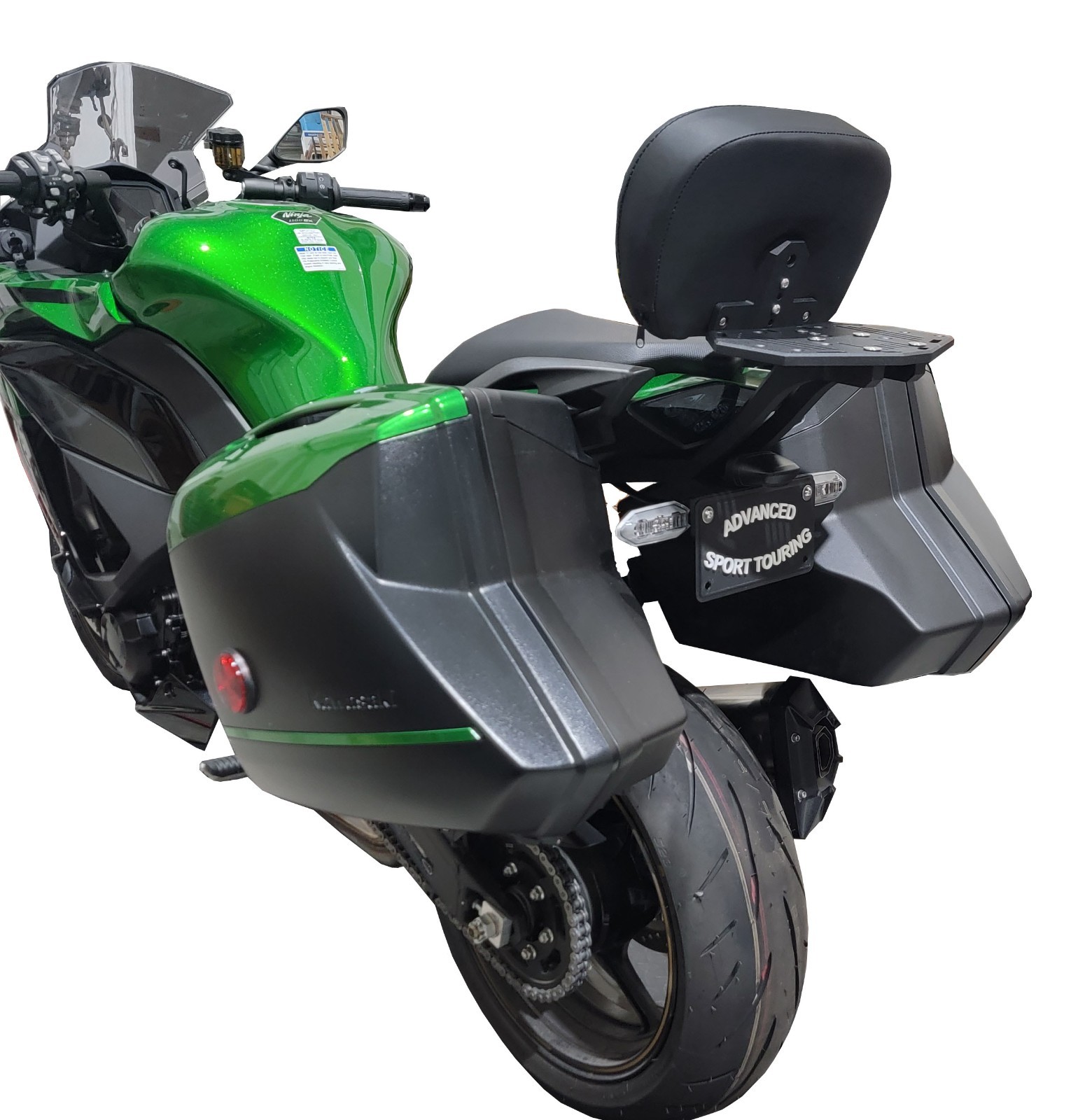 Kawasaki Ninja 1100SX All Models Billet Luggage Rack with Passenger Backrest