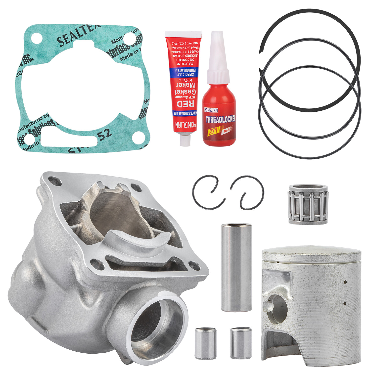 47.5mm Cylinder Piston Gasket Top End Rebuild Kit for Yamaha YZ80 1993-2001 ATV