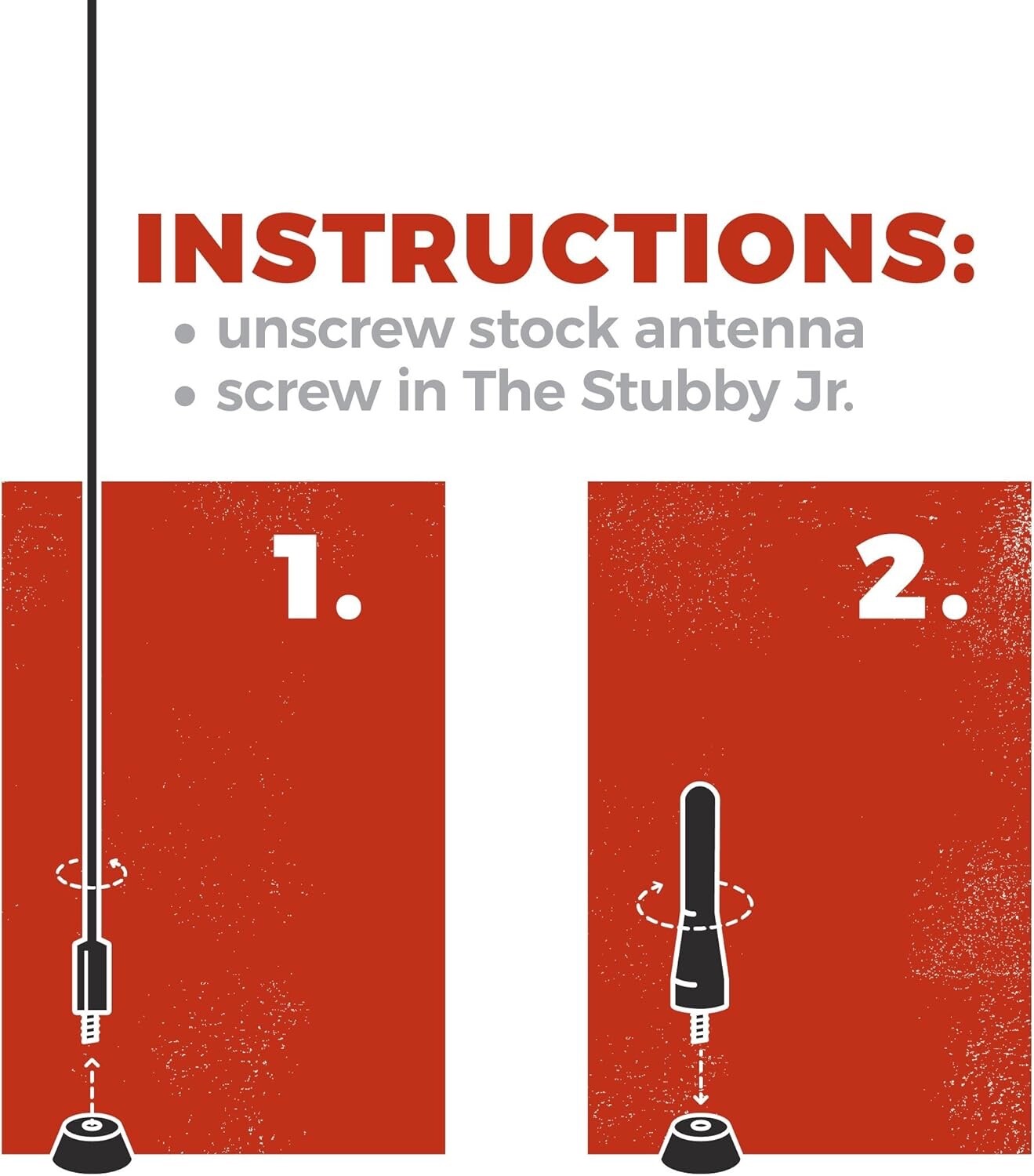 (2IN)CravenSpeed Stubby JR Antenna Harley-Davidson Motorcycles 98-2023 (2 Inch)