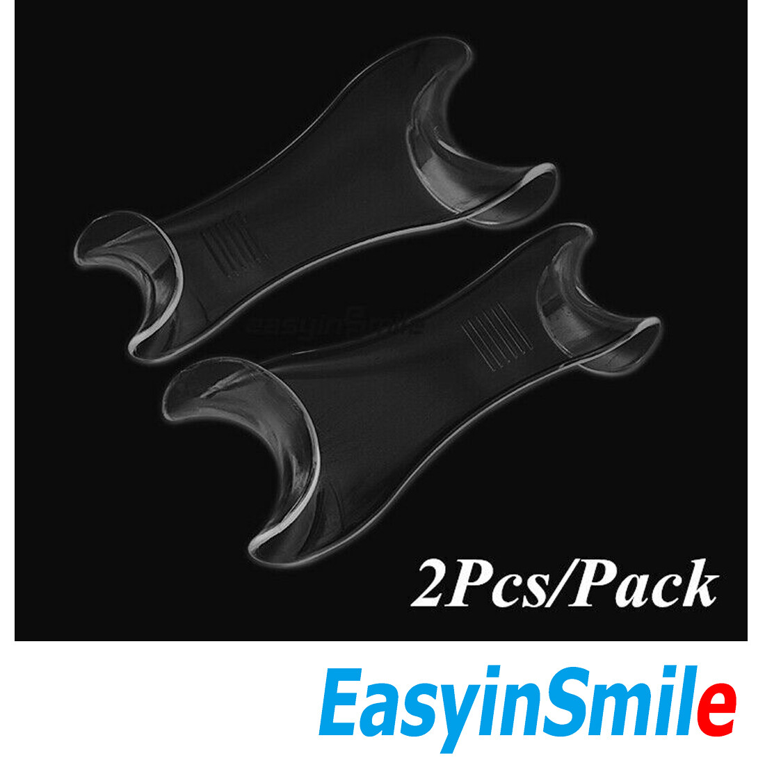 2 pcs Easyinsmile Double Side Dental Cheek Retractors Mouth Opener Lip Clear