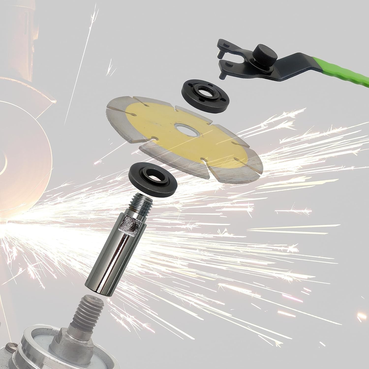 5/8"-11 Angle Grinder Extension Shaft Connecting Rod with Grinder Adjustable