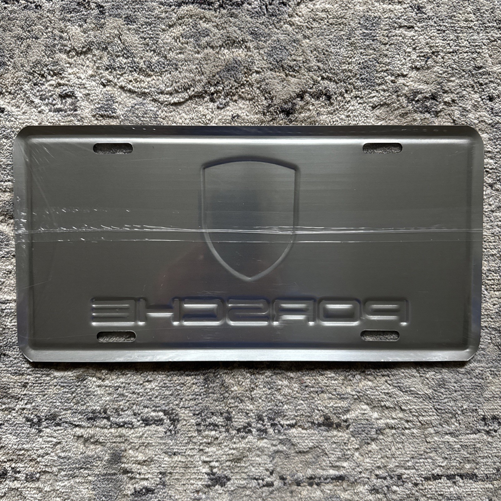 Discontinued Factory sealed Official Porsche LICENSE PLATE with crest NEW
