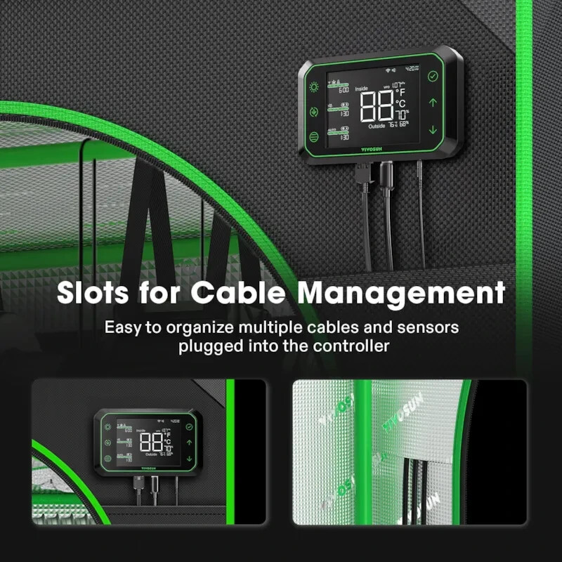 VIVOSUN GIY-B42 Smart Grow Tent Kit w/ VS2000 LED Grow Light,Wifi-Control Auto