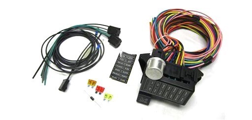 14 Circuit Universal Wire Harness 14 Fuse 12v Street Hot Rat Muscle Rod Wiring