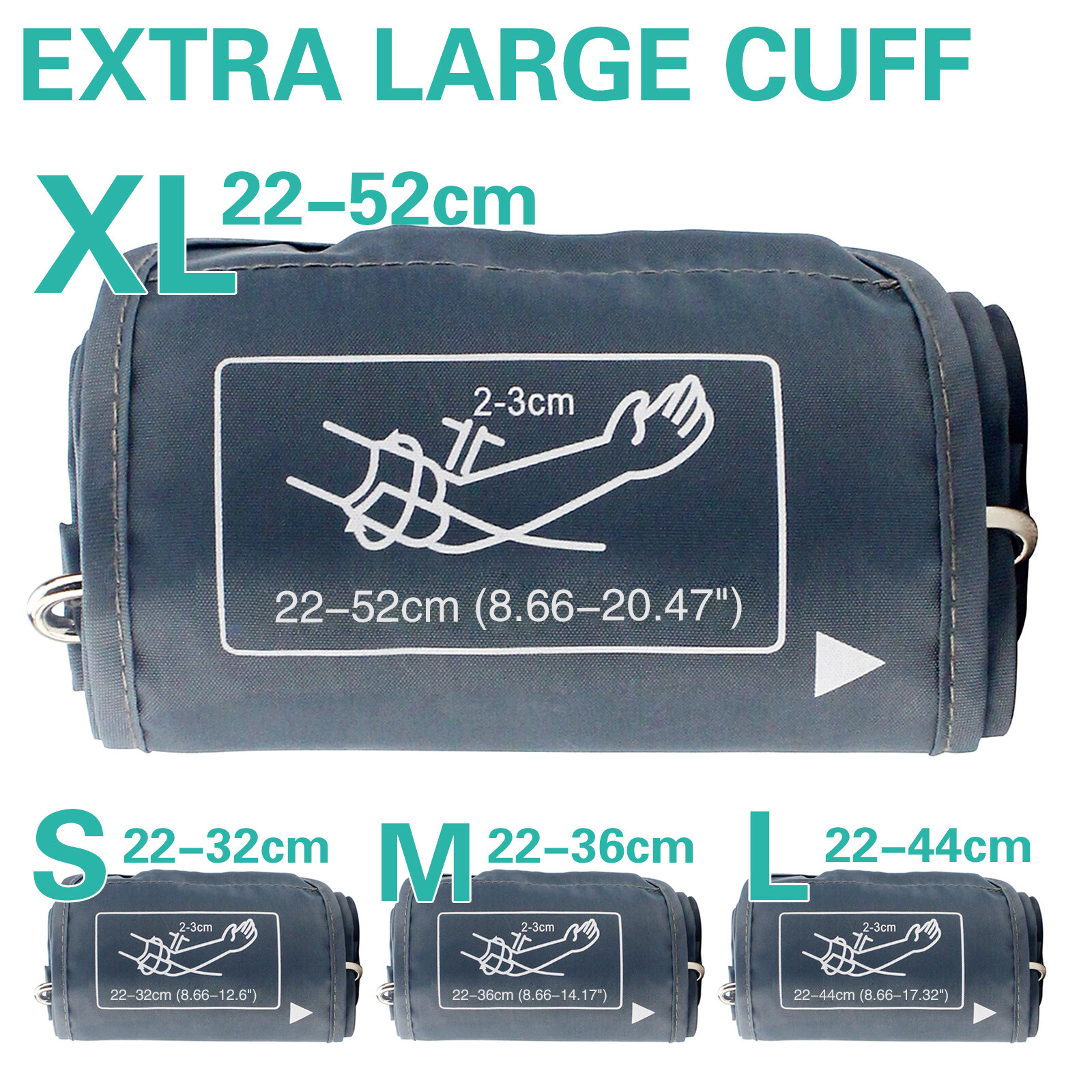 Replacement Cuff for Blood Pressure Monitor BP Machine Extra Large Cuff 22-52cm
