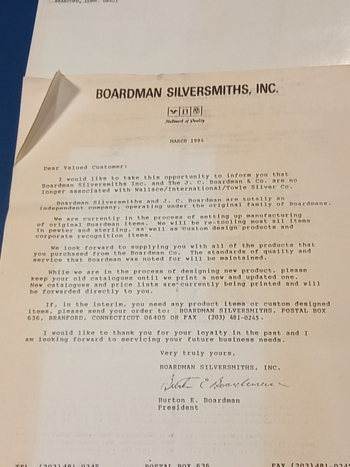 1979 J.C. Boardman Silver Pewter Dealer Catalog Binder Sterling Hollowware