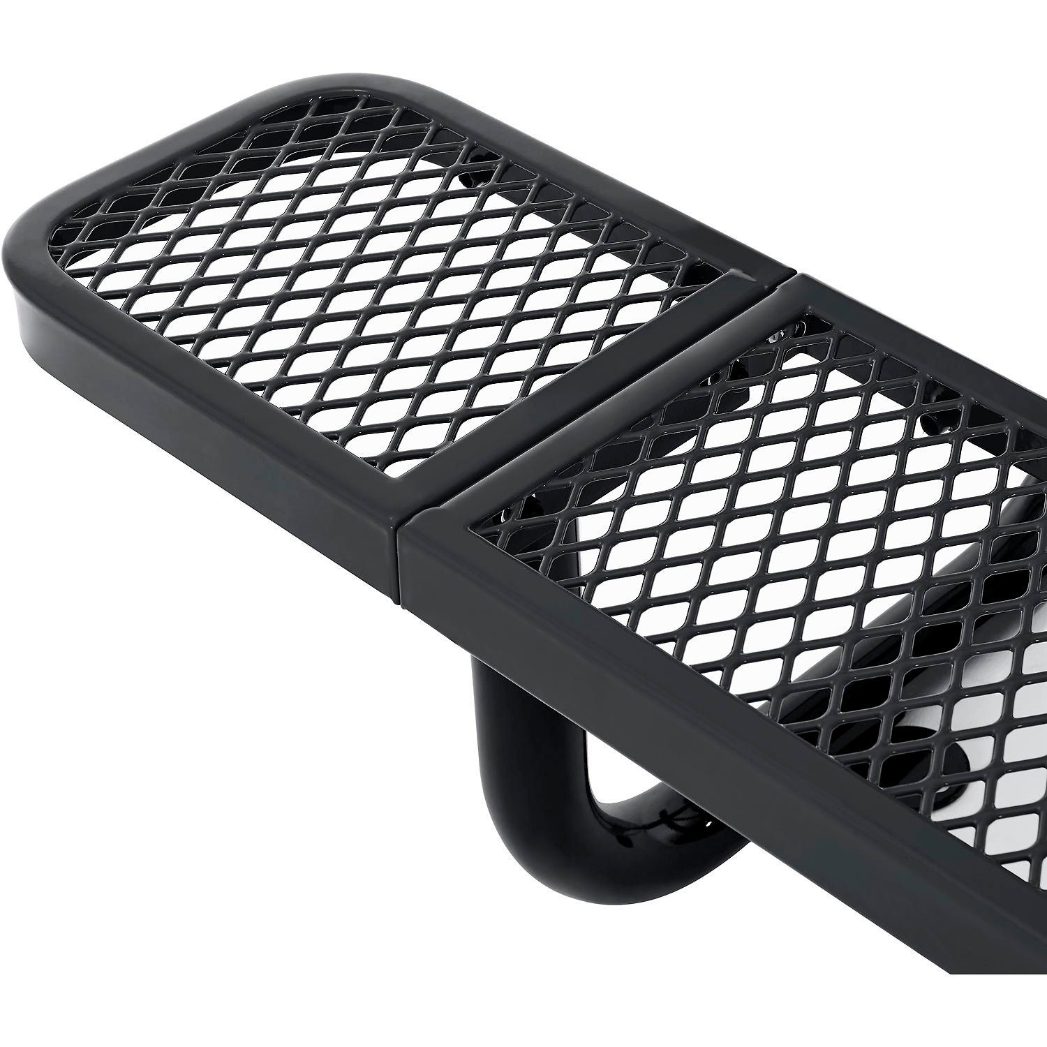 Global Industrial 8' LRectangular Picnic Table Expanded Metal Black