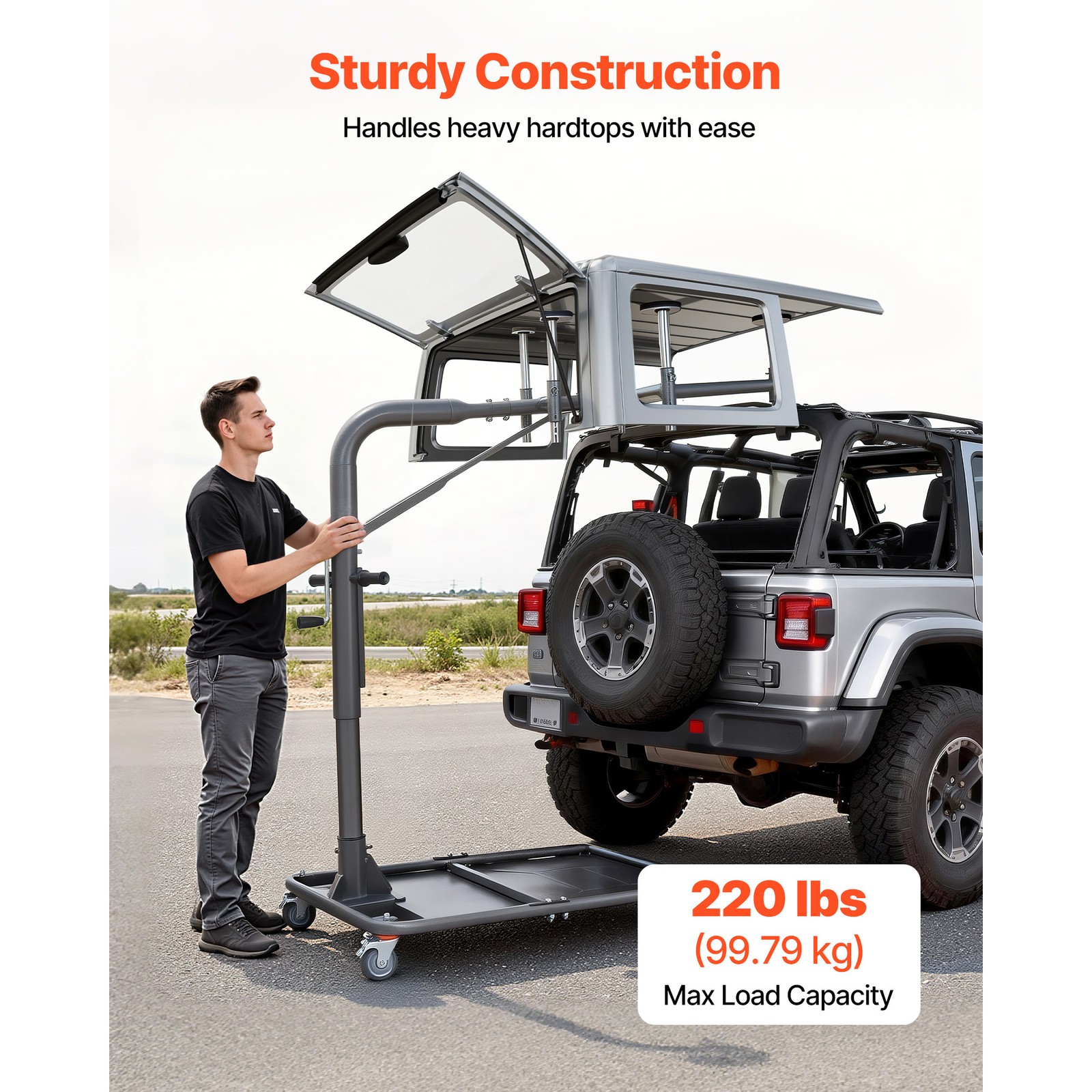 Uimoso Hardtop Removal Lift Holder for Jeep Wrangler YJ TJ JK Bronco 6th Gen+