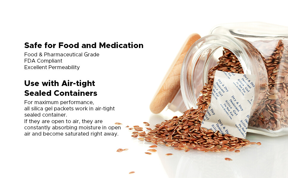 Silica Gel Packets - 1 gram - Desiccants Moisture Humidity Absorber Non-Woven