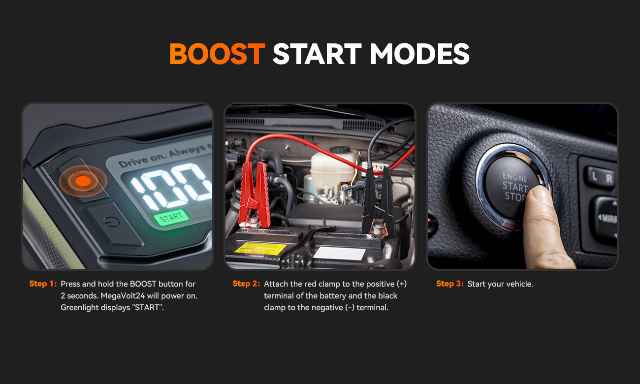 WOLFBOX JS24 4000A Portable Jump Starter Battery Pack Power Bank W/ LED Display