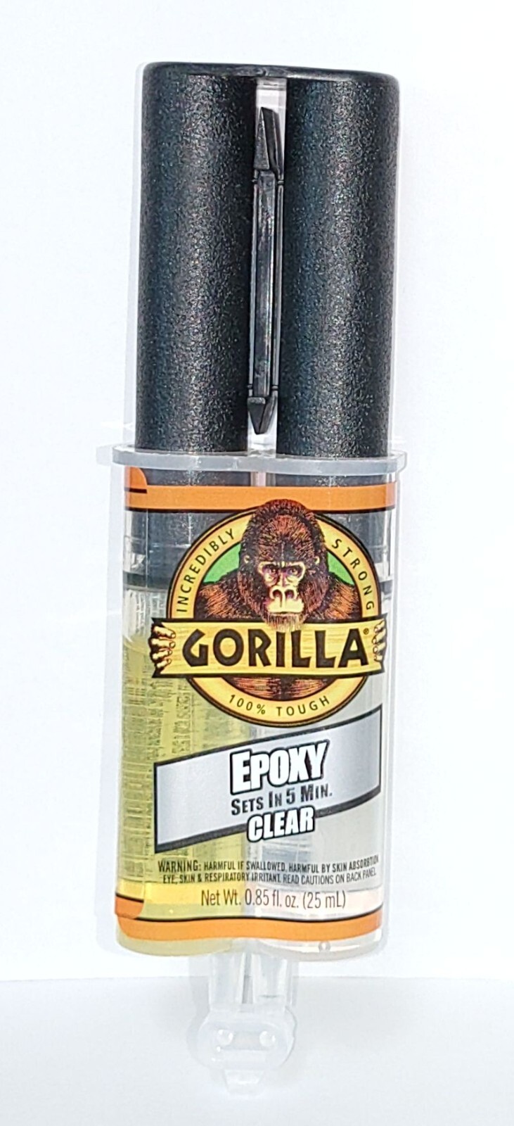 Gorilla Clear Epoxy .85 oz Sets in 5 Minutes Lot of 2 Packs