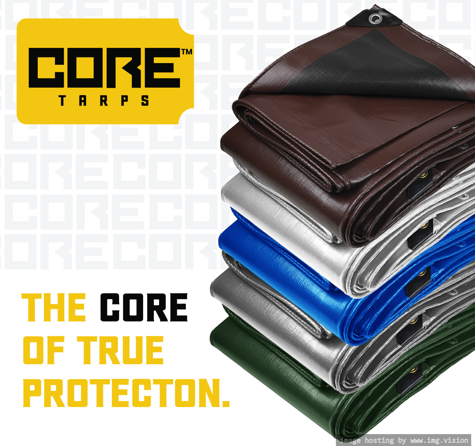 Core Tarps Extreme Heavy Duty Tarp 20 Mil Waterproof Tarpaulin Cover Resistant