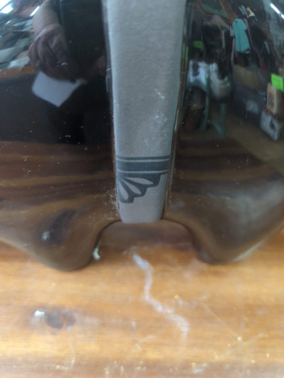 Large Lawrence Vargas New Mexico Blackware Pottery Bear Large 10"Artist