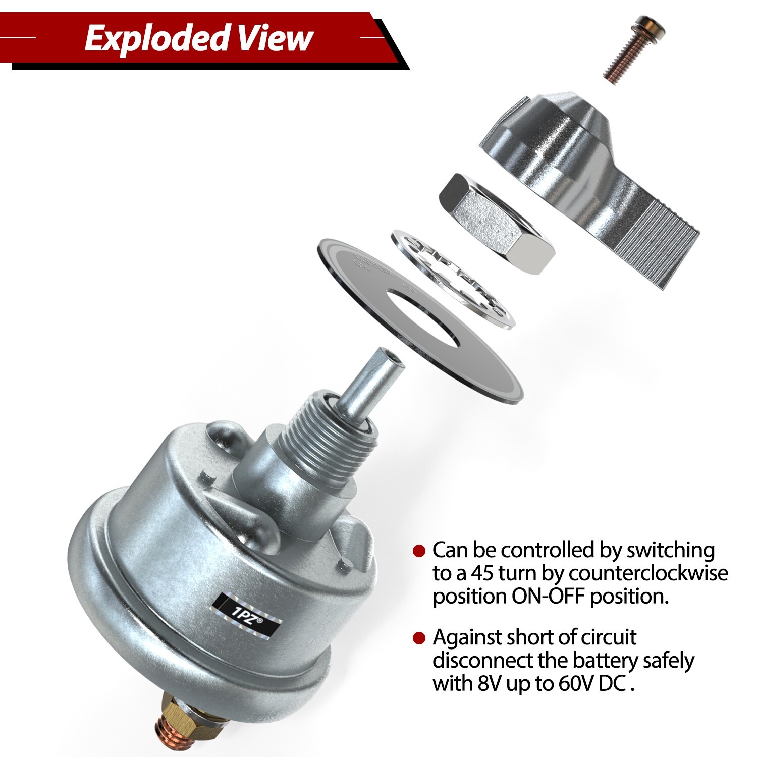 300A 12V High Current Master Battery Disconnect Switch Heavy Duty Power Cut Off