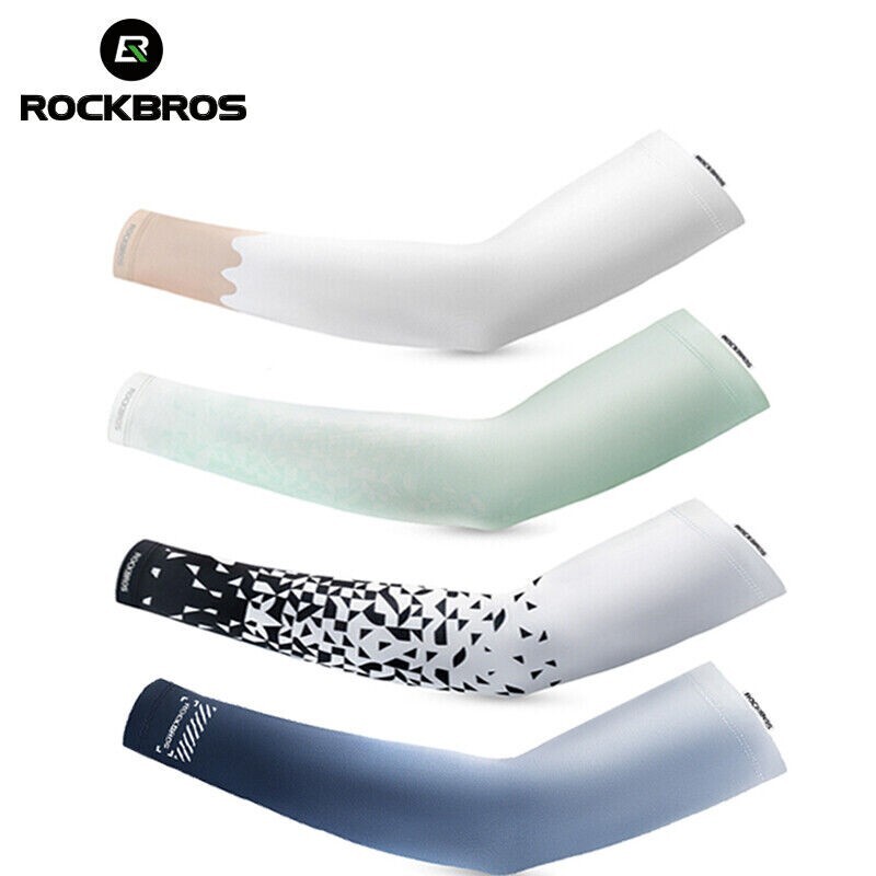 ROCKBROS Arm Sleeves UV Protection Ice Silk Arm Sleeves Comfort High Elasticity