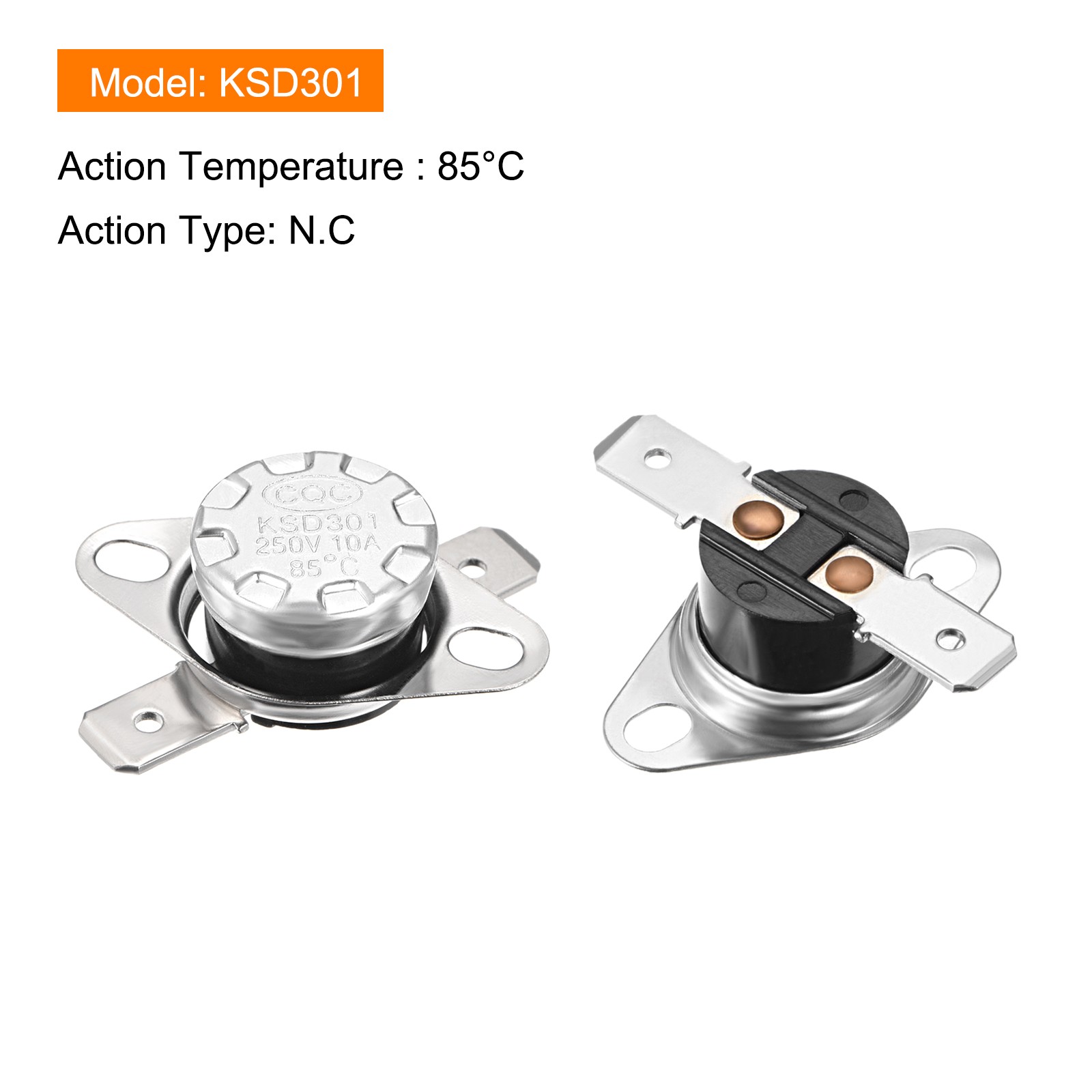5 Pcs KSD301 Thermostat 85C NC Temperature Thermal Control Switch