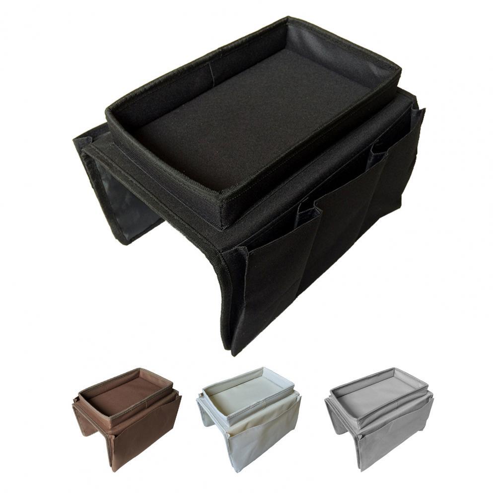 Sofa Armrest Organizer with Cup Holder Tray Couch Armchair Caddy Storage Pockets