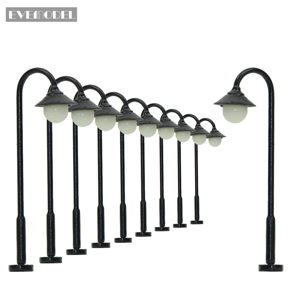 10pcs Model Railway 1:160 Lamp N Scale Street Lights LEDs 3.7cm LYM25
