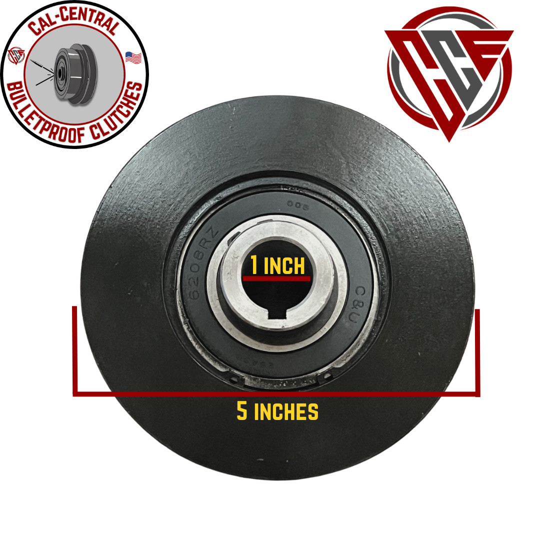 Heavy Duty Centrifugal Clutch Single 5/8" V Belt 1" Bore 5" Pulley NEW