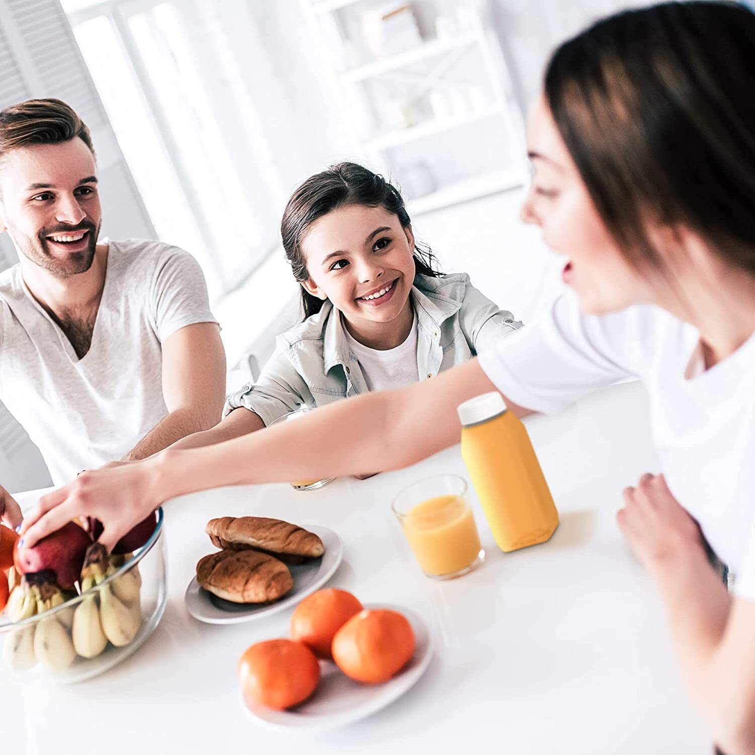 MT Products Clear Empty PET Plastic Juice Bottles with Caps 12 oz - Pack of 12