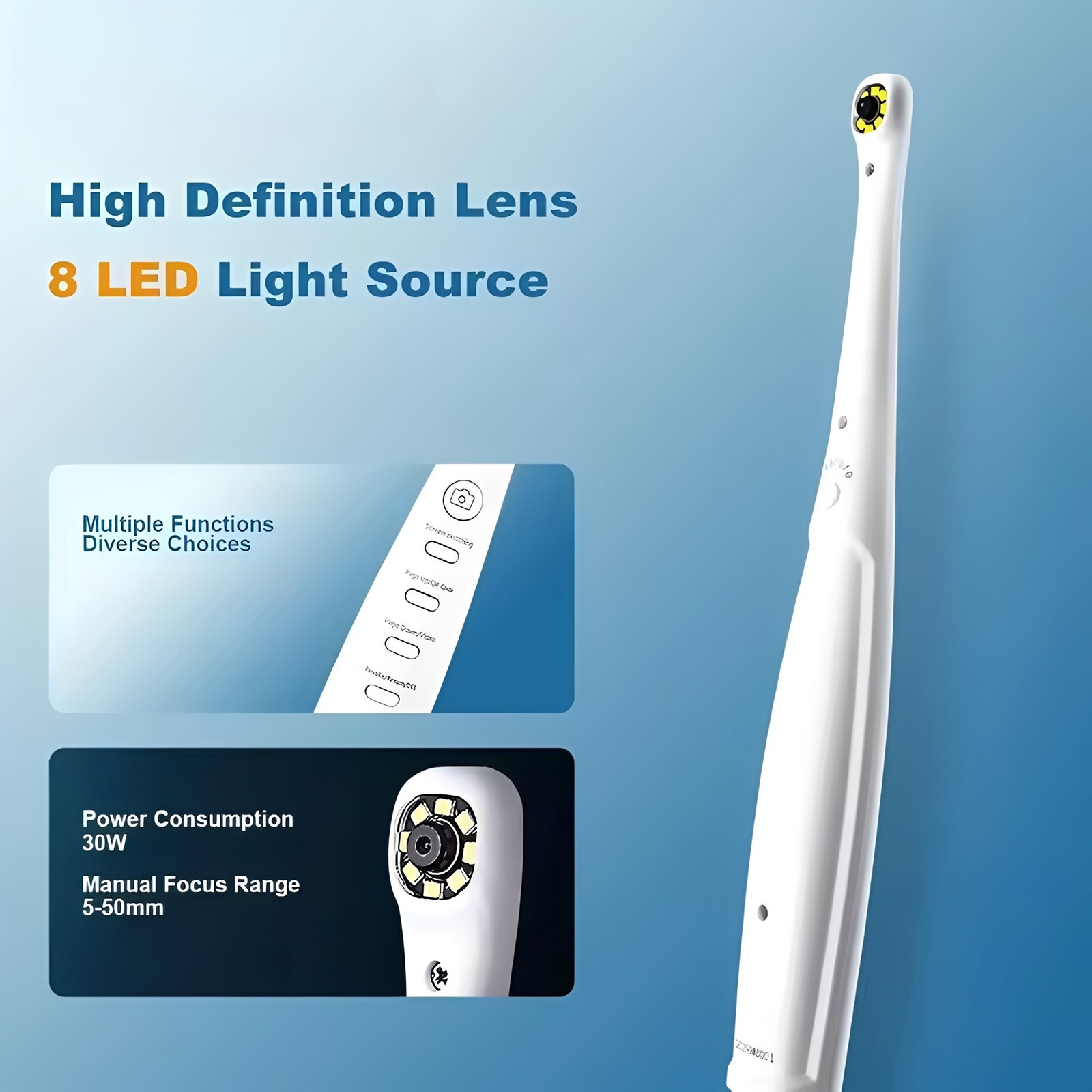 All-in-One Dental Intraoral Camera System HD 17 Inch Monitor & Steel Holder