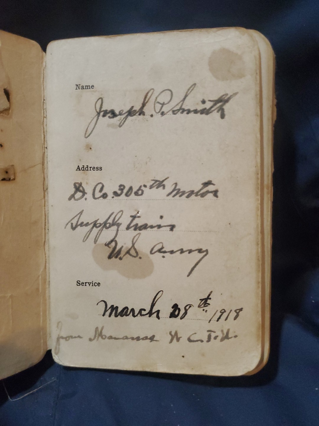 New Testament 1917 Pocked Sized Bible WWI US Army Navy Edition Inscribed