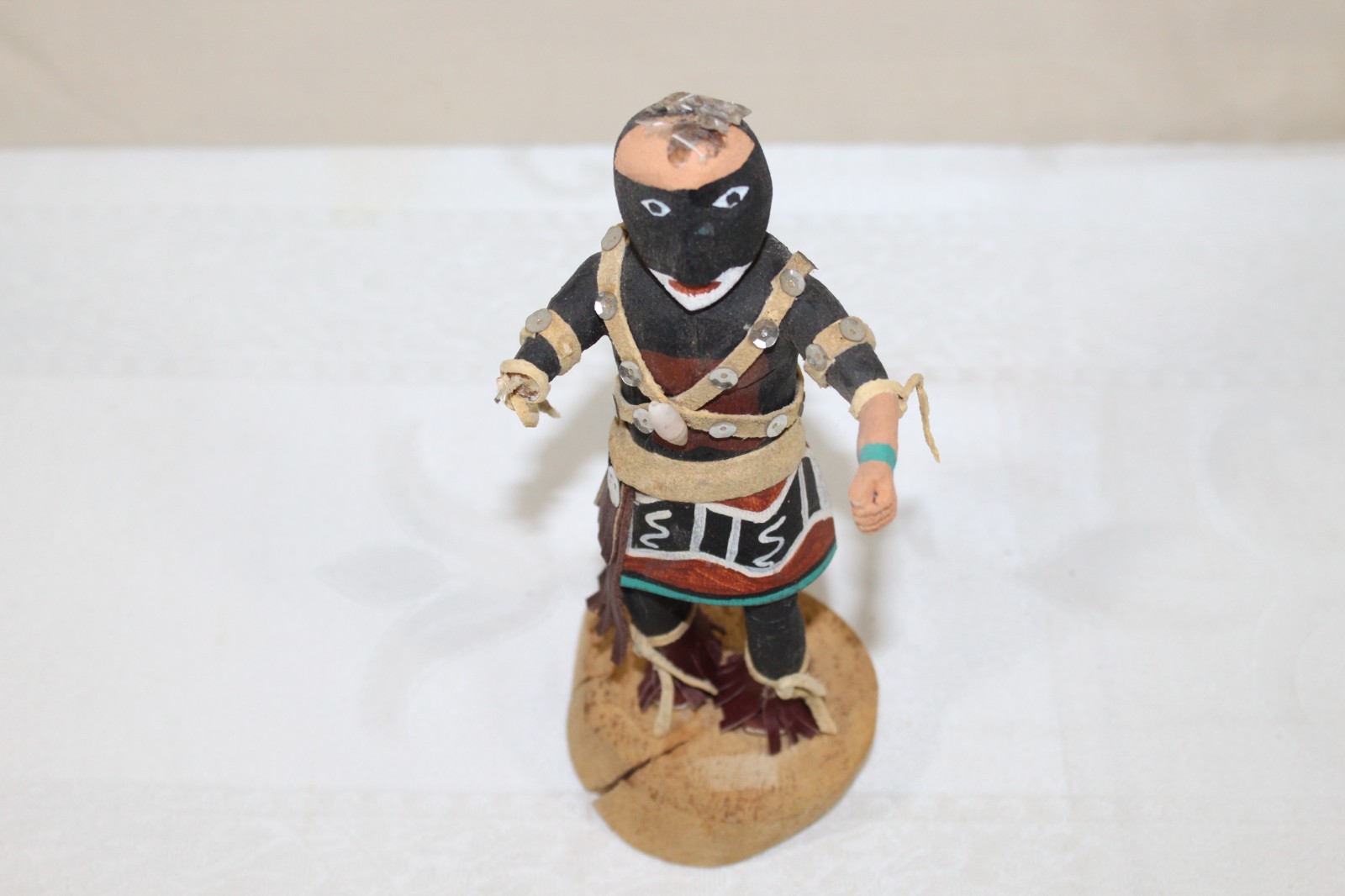 Vintage Hopi Pueblo 7.25" Kachina Doll "Snake Dancer" Signed with Losses