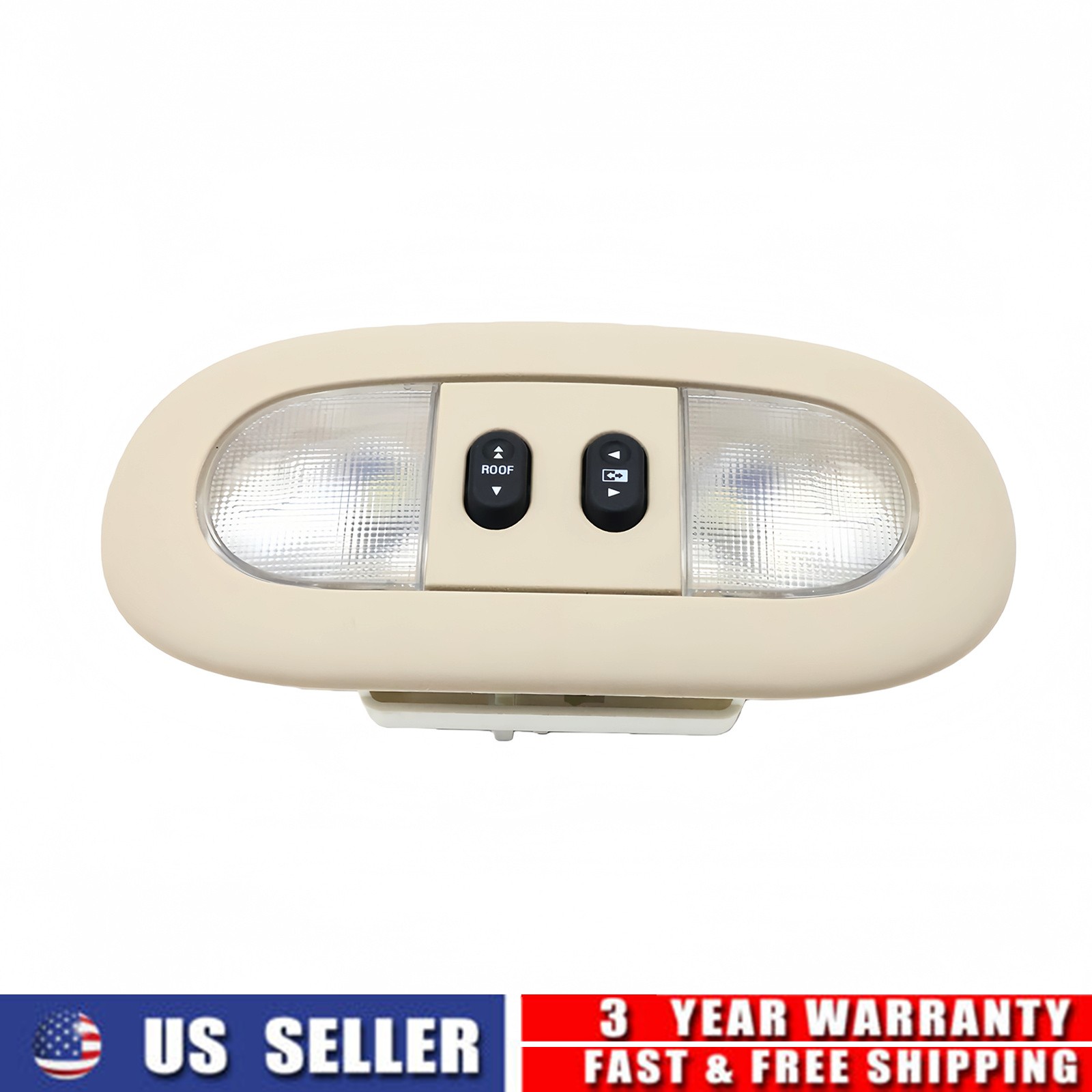 1PCS Beige Overhead LED Dome Light Sunroof Switch For 2004-2008 Ford F-150 NEW