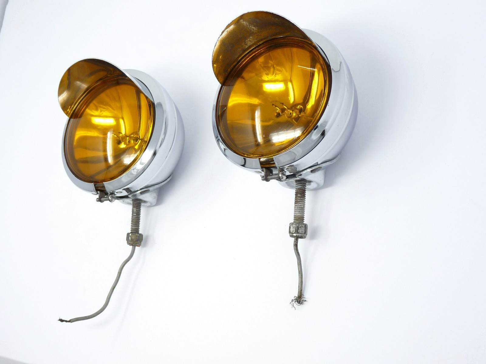 VINTAGE HARLEY DAVIDSON GUIDE 62 PANHEAD AUXILIARY FOG PASSING SPOT LAMPS LIGHTS