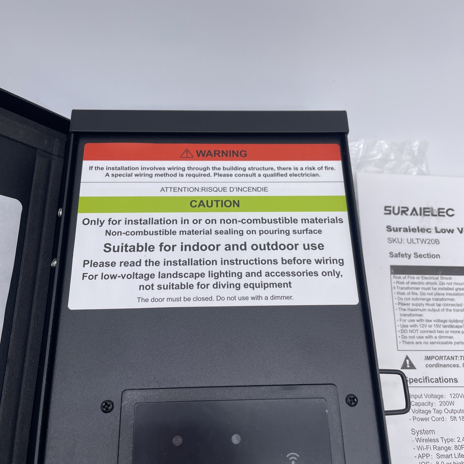 200W Smart Wi-Fi Landscape Low Voltage Transformer 2 Zone 120V AC to 12V 15V AC