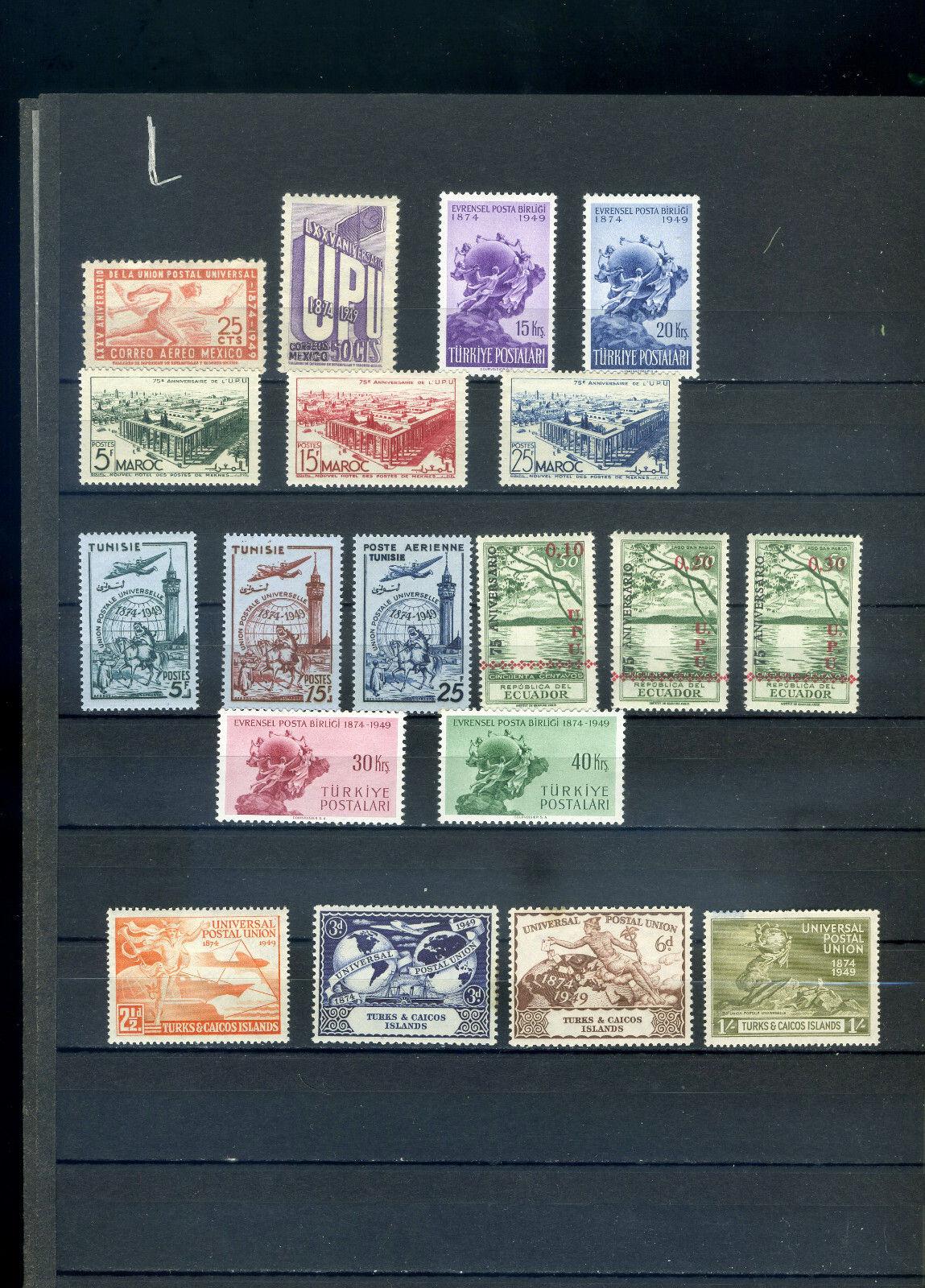 UPU, 4 pages, United Postal Union, 1949, organizations, post