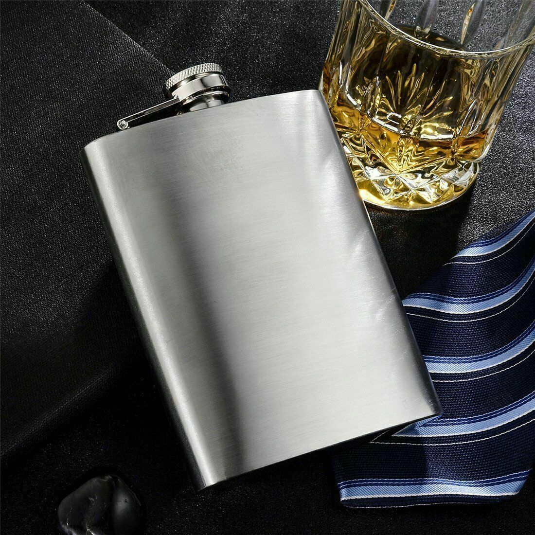 Stainless Steel Liquor Pocket Hip Flask Alcohol Whiskey Screw Cap Flagon 7 10 oz