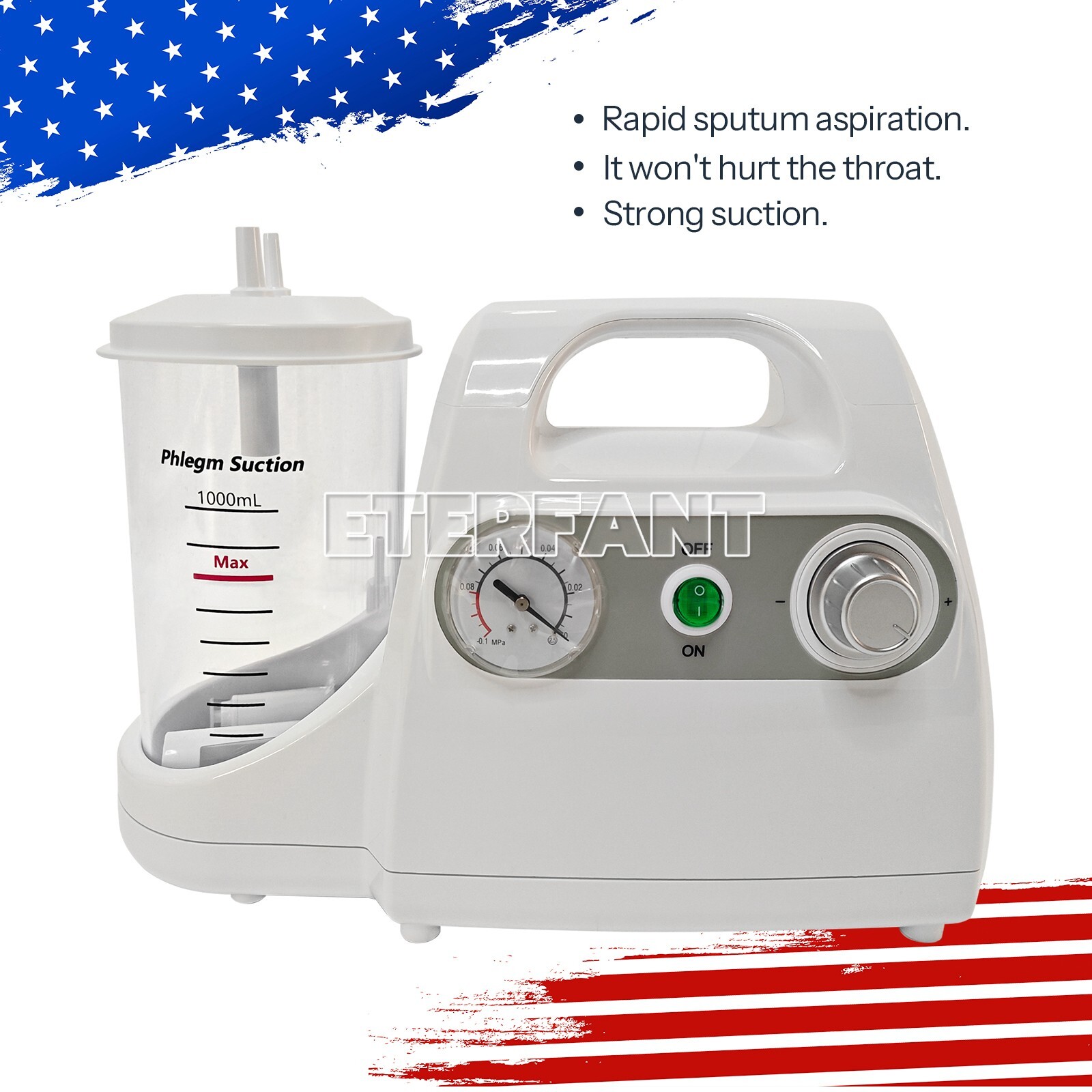 Dental Portable Suction Machine Oral Emergency Vacuum Phlegm Suction Unit 1000mL