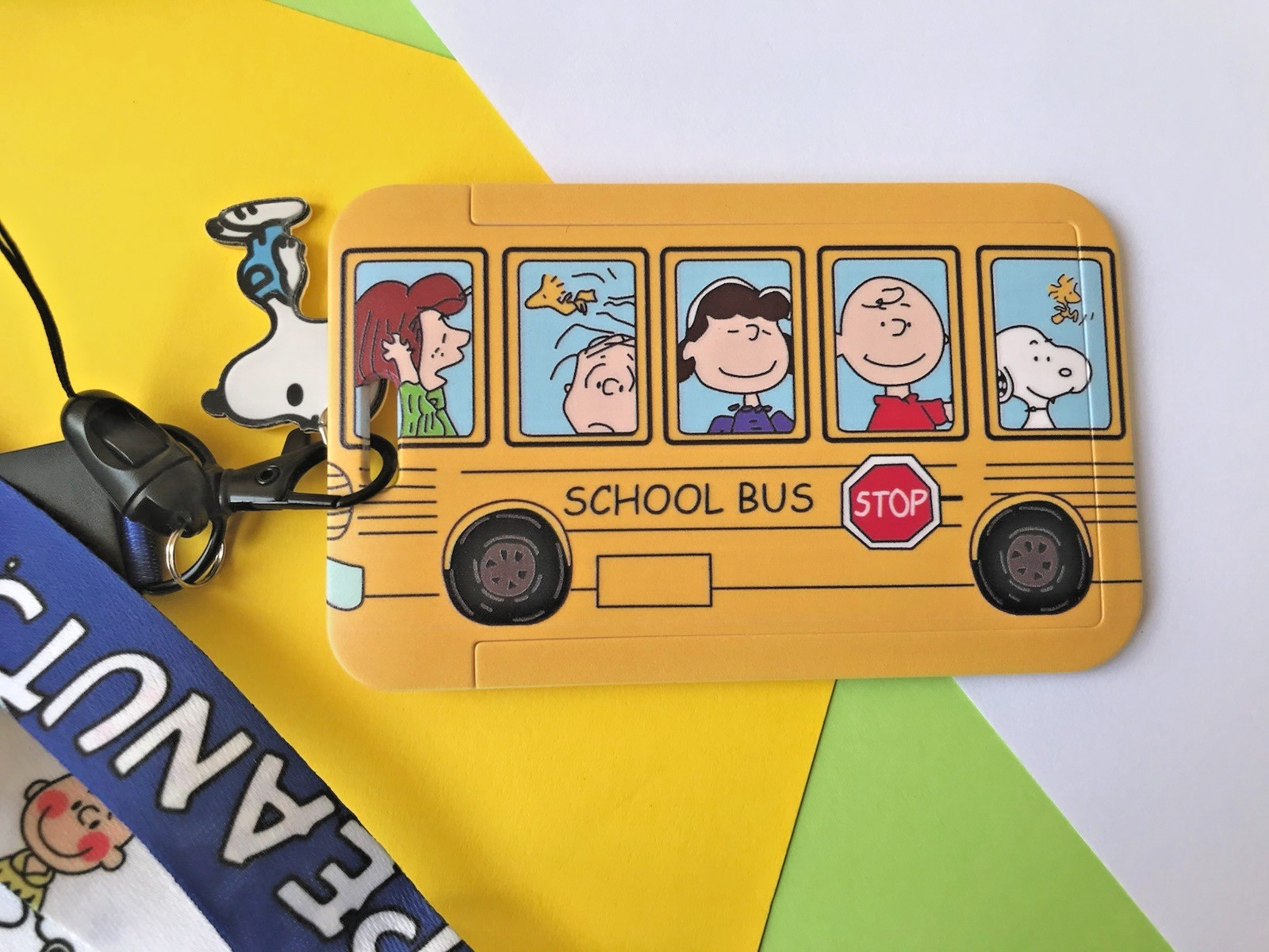 Cartoon Snoopy Lanyard Strap ID Card Badge Office School holder