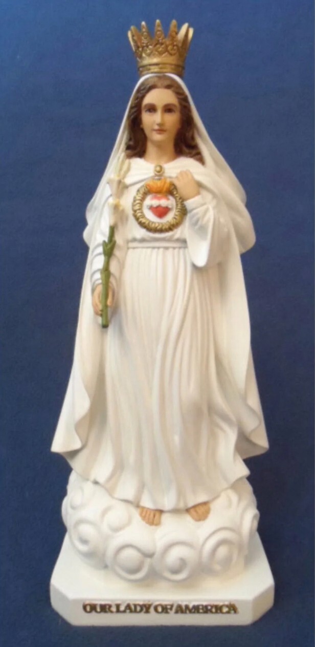 Our Lady of America 14" Statue, New from Colombia #Fiat-002