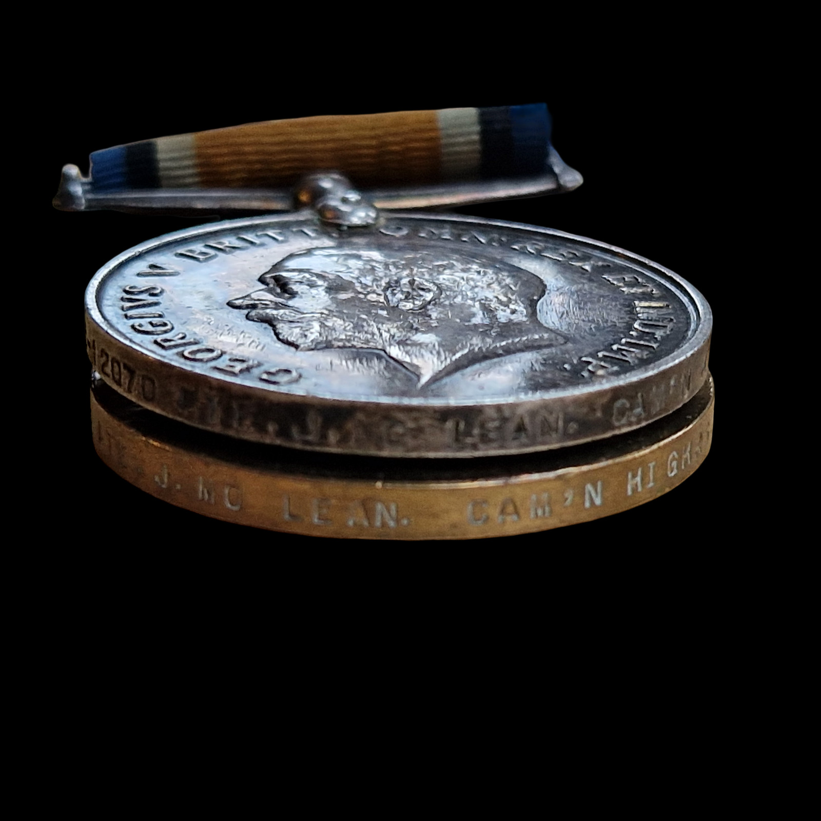 Cameron Highlanders PIPER WW1 Medal Trio 1914 Christmas Tin from Girvan, Ayr