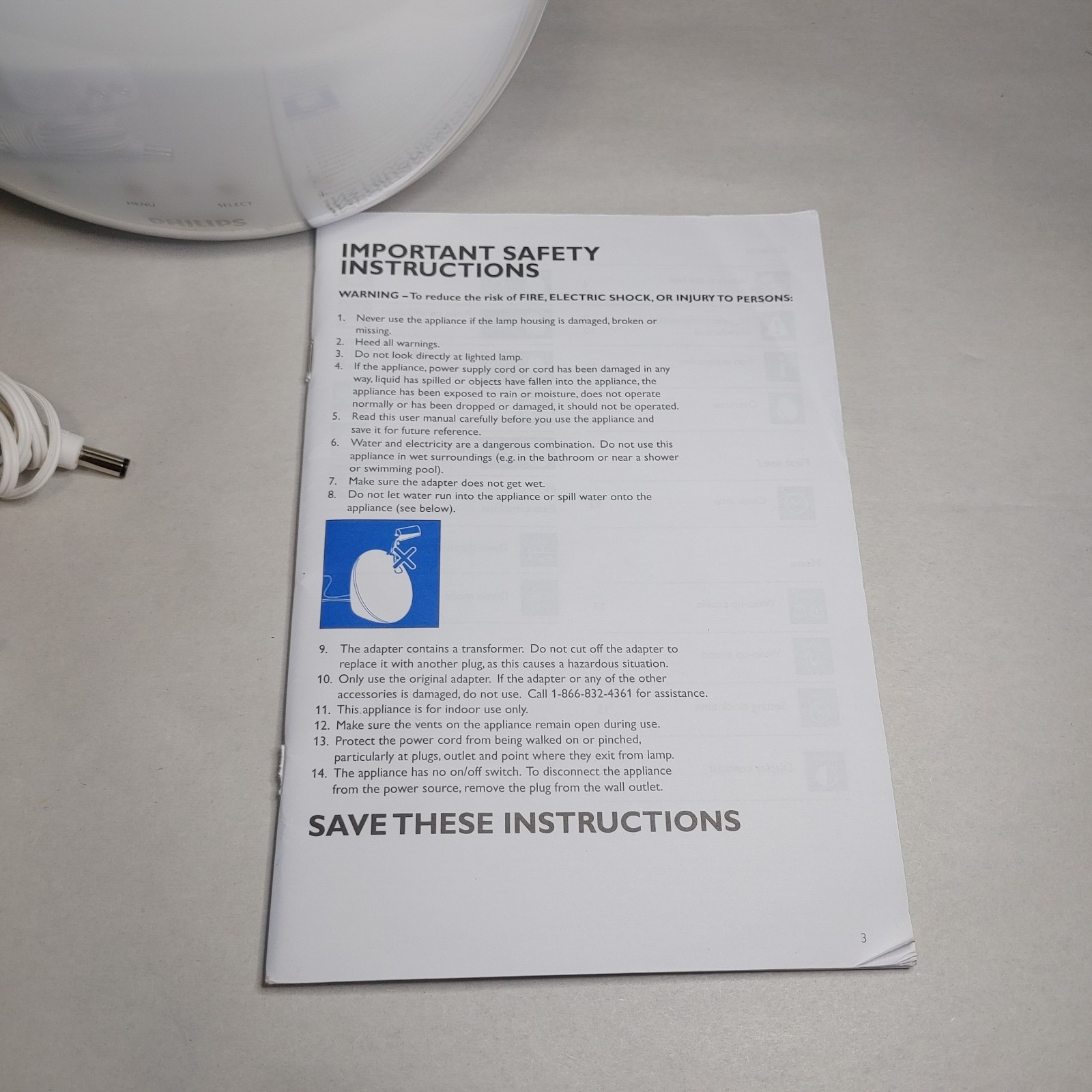 Philips SmartSleep Wake Up Light Clock Alarm Sunrise Sunset Simulation HF3520