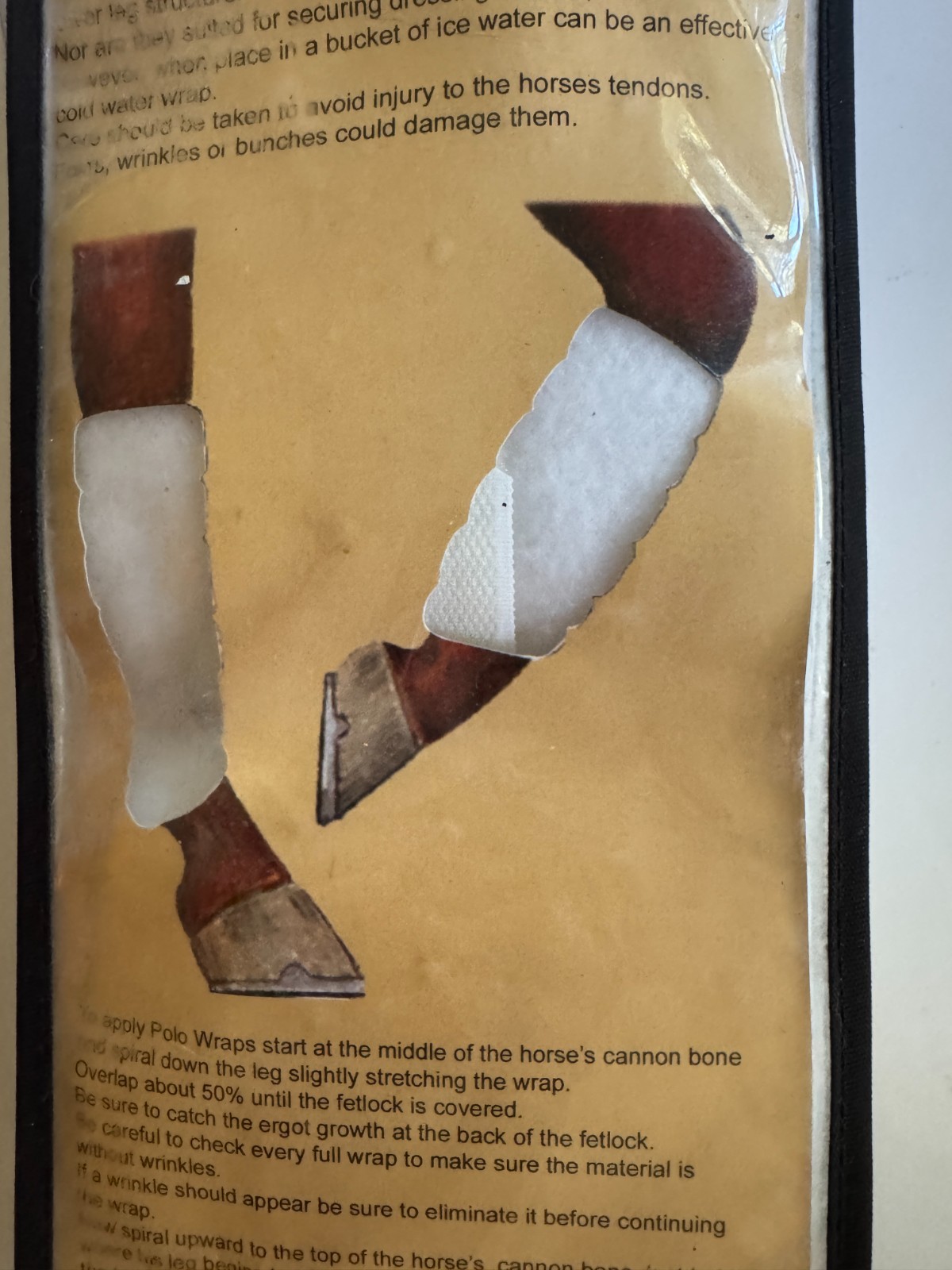 Polo Wraps White Set of 4 Horse Leg Wraps NEW - FREE SHIPPING