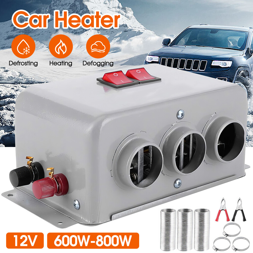 800W Electric Car Heater 3 Hole 12V DC Heating Fan Defogger Defroster Demister