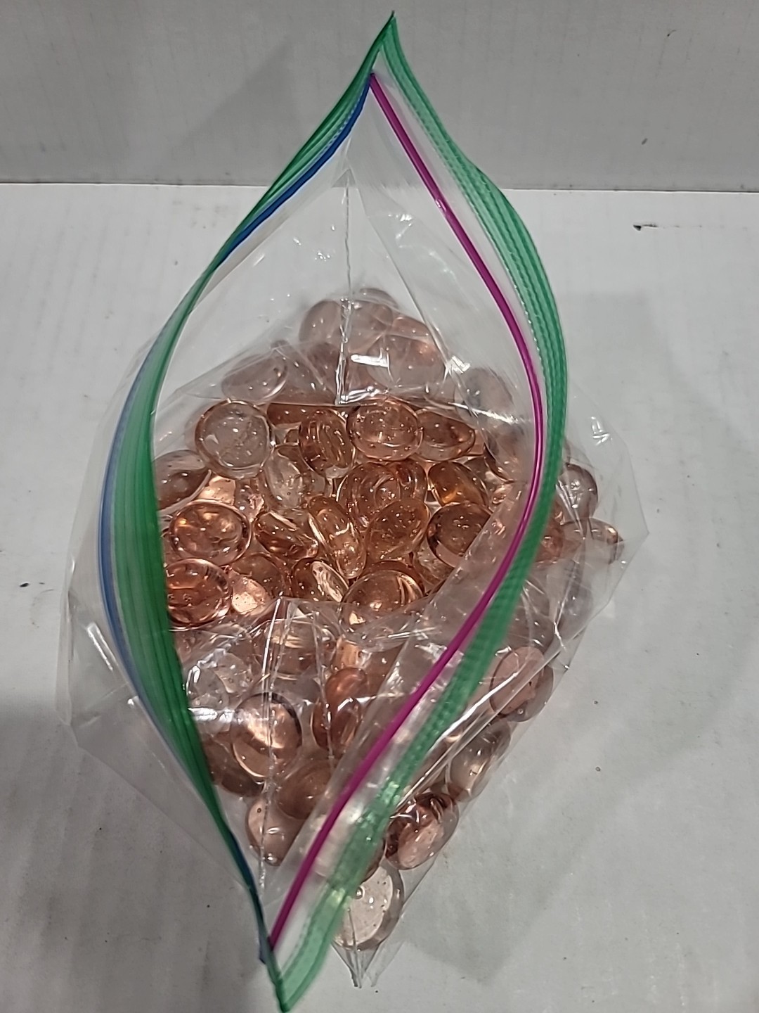 Selenium Glow Pink Glass Pebbles for Vase Fillers, Aquarium , Decorative Stones