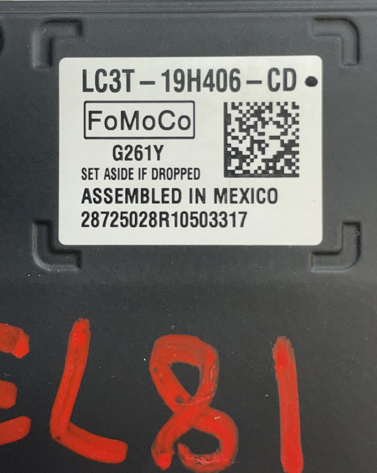 2021 FORD F250SD Front Lane Assist Camera Windshield Mount LC3T-19H406-CD