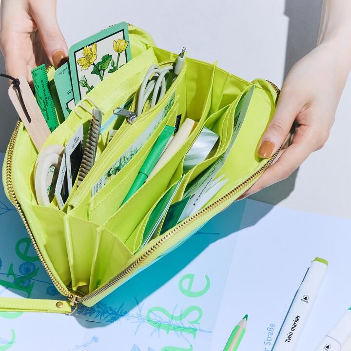 Hobonichi Drawer Pouch Ane Aqua Lime 5.1" x 8.5" New