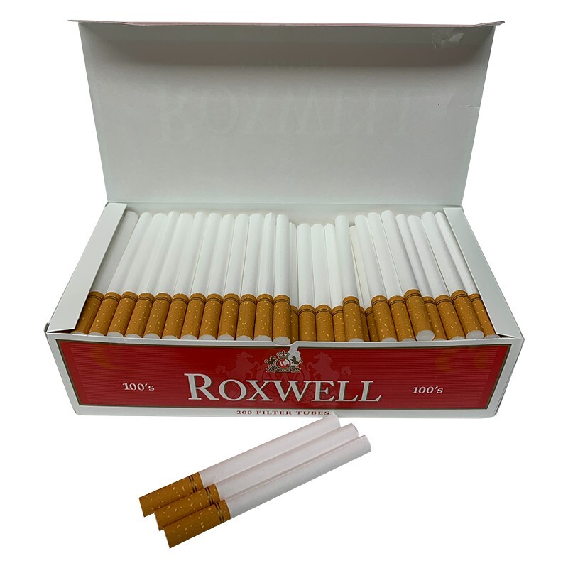 10000 Cigarette Filter Tubes 100s Size Red Original Pre Rolled Tubes by Roxwell