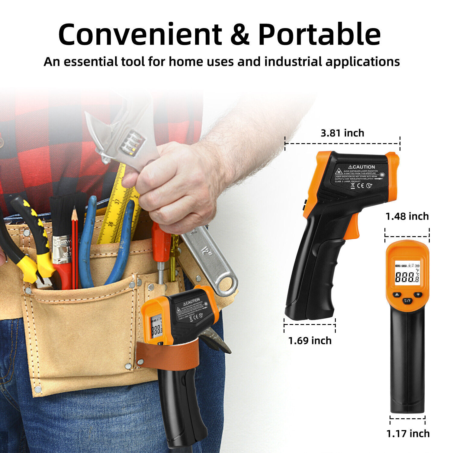Digital Infrared Thermometer Temperature Gun Laser IR Cooking -50°C-550°C US